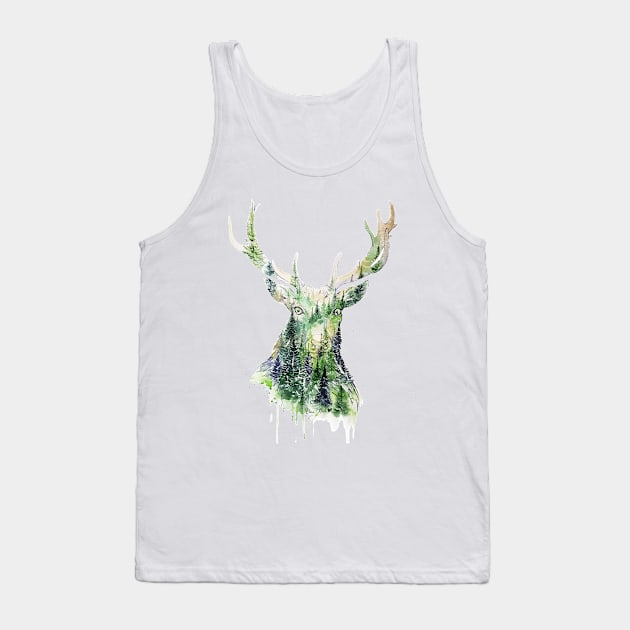 Stag Tank Top by ElenaMarkelovaArt